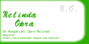 melinda opra business card